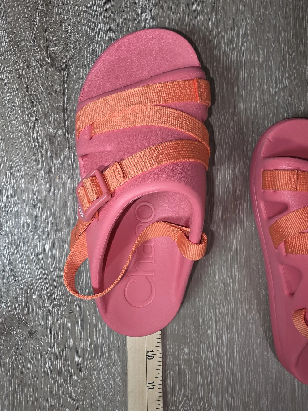 Chacos Chillos Sport Kids Pink/Orange Sandals Secure Back Strap Size 3M Big Kids